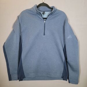 adidas Men's Light Blue 1/4 Zip Sweater
